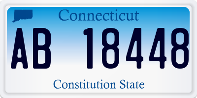 CT license plate AB18448