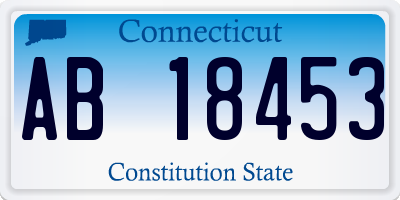 CT license plate AB18453