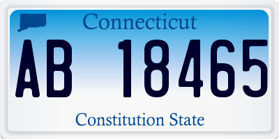 CT license plate AB18465