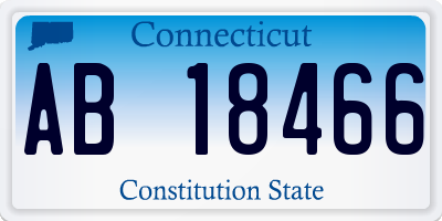 CT license plate AB18466