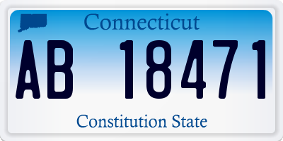 CT license plate AB18471