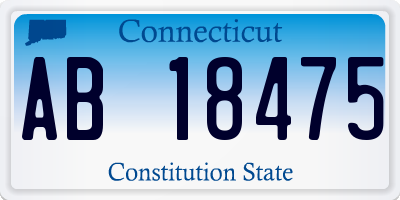 CT license plate AB18475