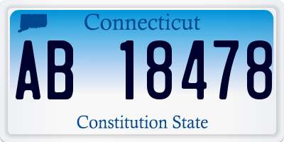 CT license plate AB18478