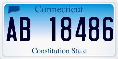 CT license plate AB18486