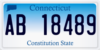 CT license plate AB18489