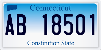 CT license plate AB18501
