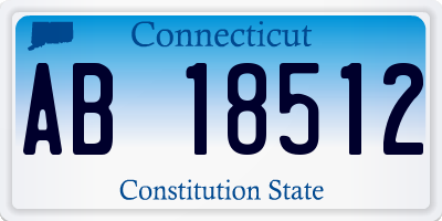 CT license plate AB18512