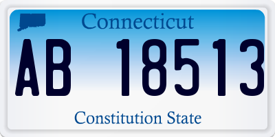 CT license plate AB18513
