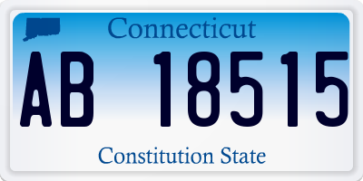 CT license plate AB18515