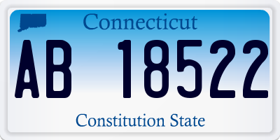 CT license plate AB18522