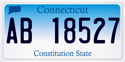 CT license plate AB18527