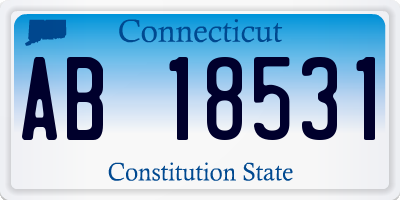 CT license plate AB18531