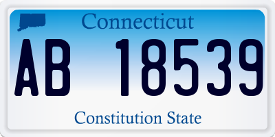 CT license plate AB18539