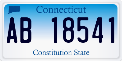 CT license plate AB18541