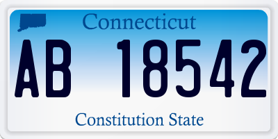 CT license plate AB18542