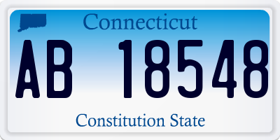 CT license plate AB18548