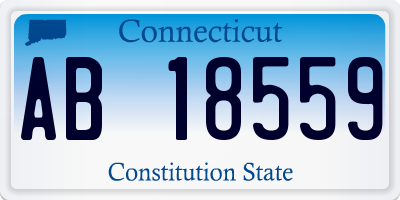 CT license plate AB18559
