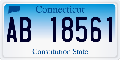 CT license plate AB18561