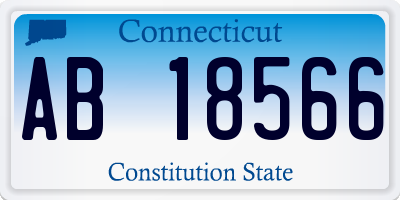 CT license plate AB18566