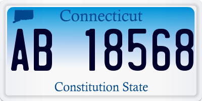 CT license plate AB18568