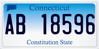 CT license plate AB18596