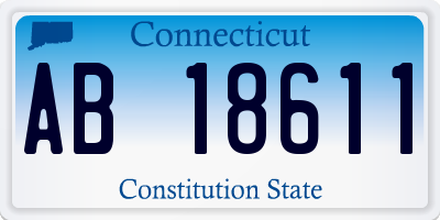CT license plate AB18611