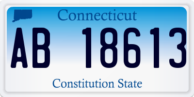 CT license plate AB18613