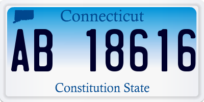 CT license plate AB18616