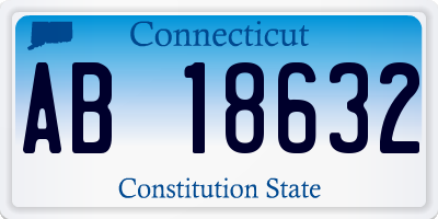 CT license plate AB18632