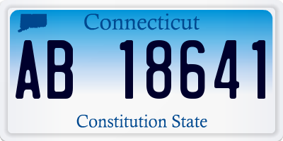 CT license plate AB18641