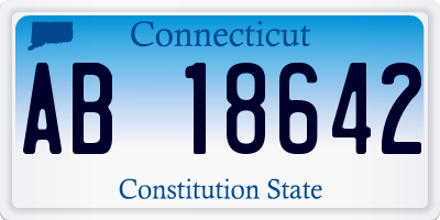 CT license plate AB18642