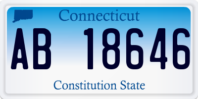 CT license plate AB18646