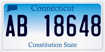CT license plate AB18648
