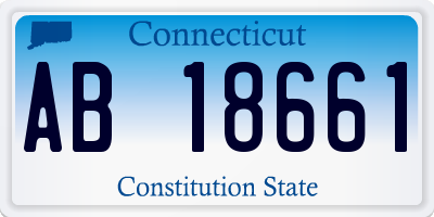 CT license plate AB18661