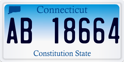 CT license plate AB18664