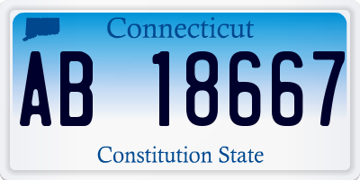 CT license plate AB18667