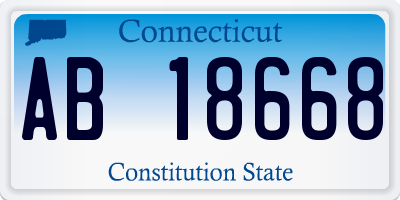 CT license plate AB18668