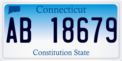 CT license plate AB18679