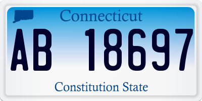 CT license plate AB18697