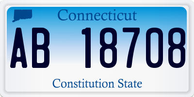 CT license plate AB18708