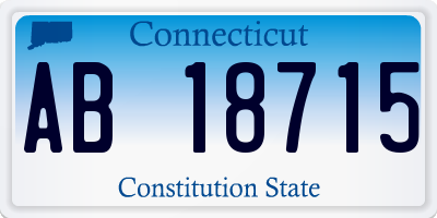 CT license plate AB18715