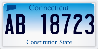 CT license plate AB18723