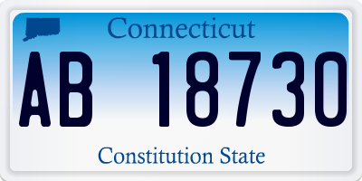 CT license plate AB18730