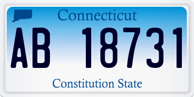 CT license plate AB18731