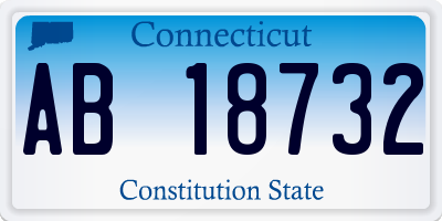 CT license plate AB18732