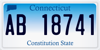 CT license plate AB18741