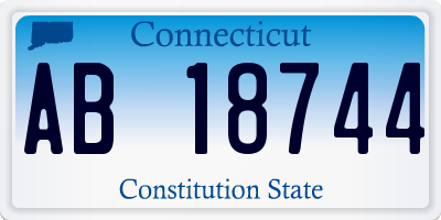 CT license plate AB18744