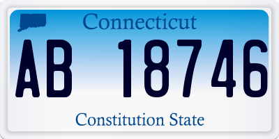CT license plate AB18746