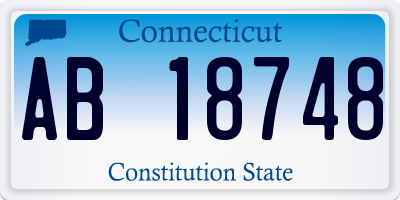 CT license plate AB18748