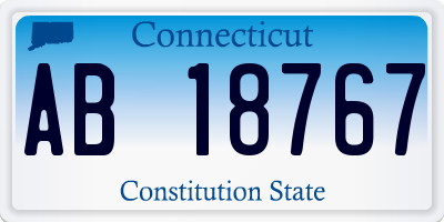 CT license plate AB18767